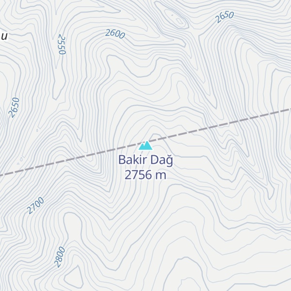Map of Bakir Dağ