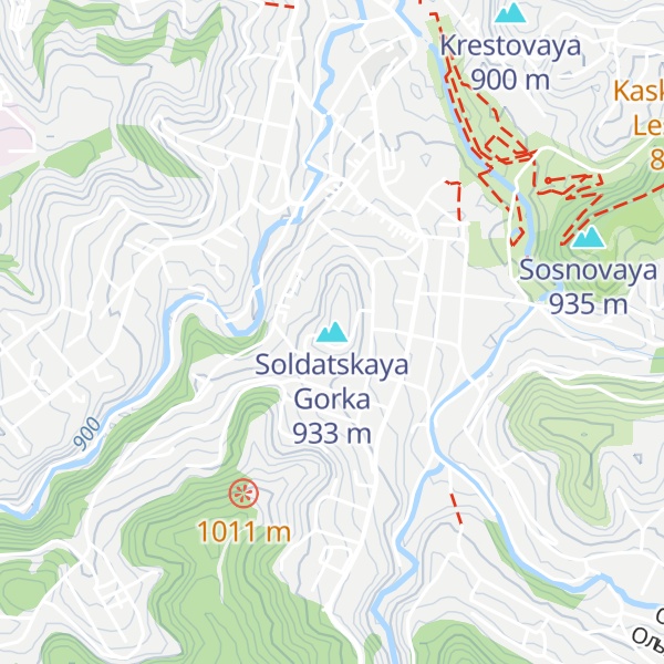 Map of Soldatskaya Gorka