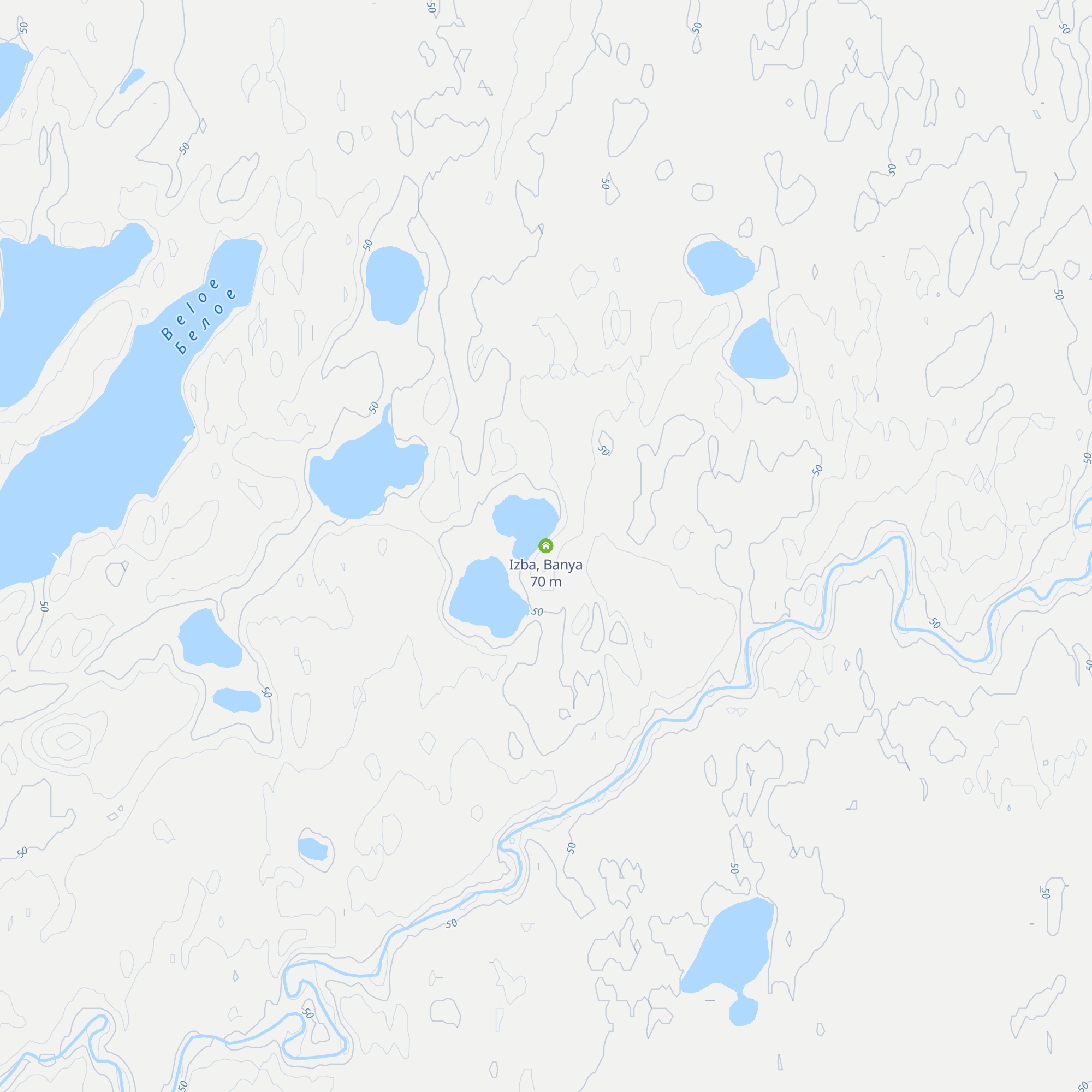 Izba, Banya map