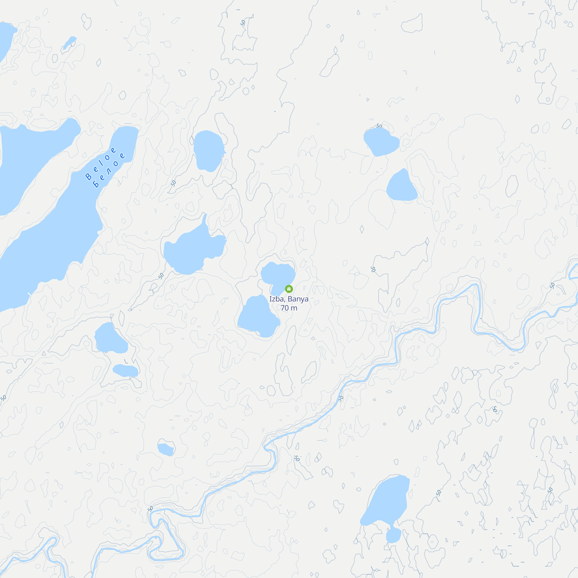 Izba, Banya map
