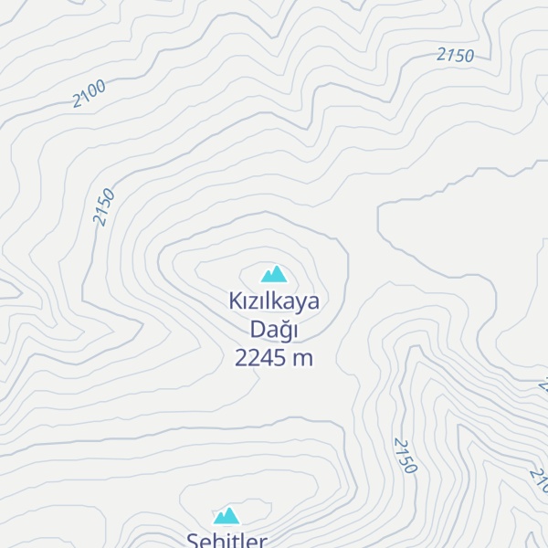 Map of Kızılkaya Dağı