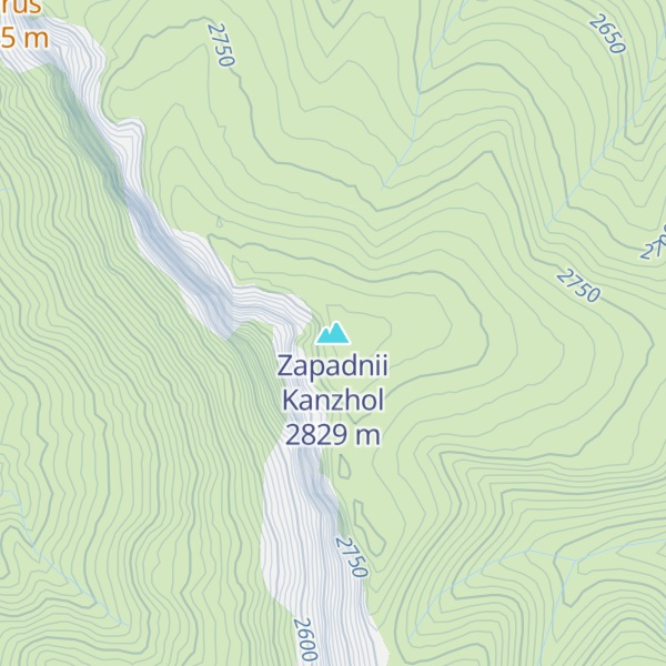 Map of Zapadnii Kanzhol