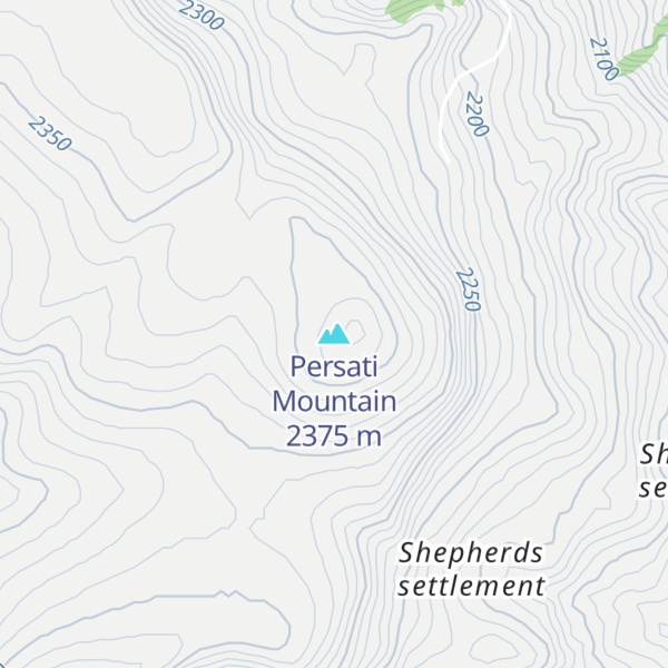Map of Persati Mountain