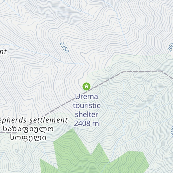 Map of Urema touristic shelter