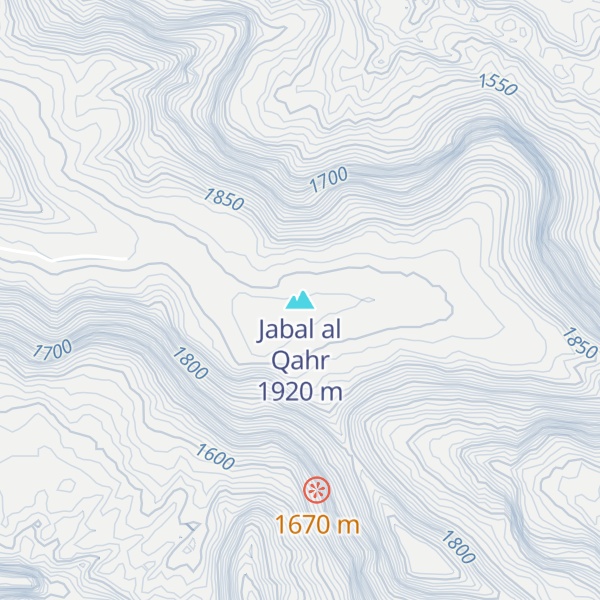 Map of Jabal al Qahr