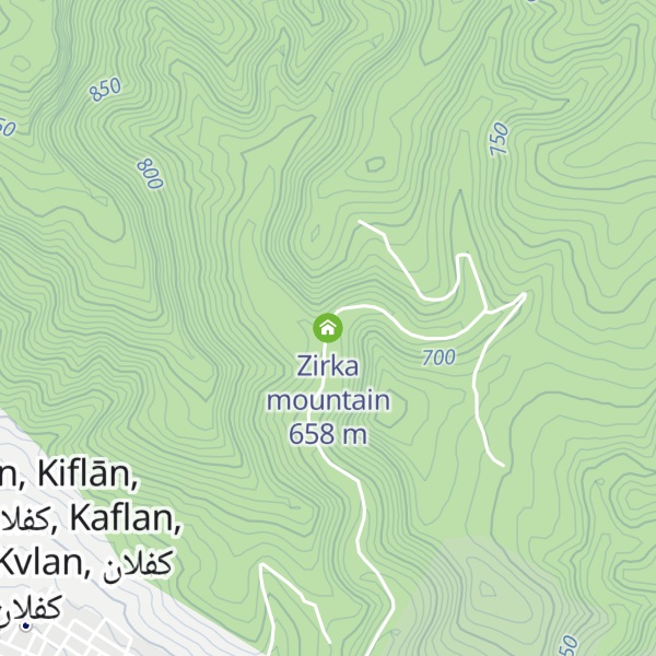 Map of Zirka mountain