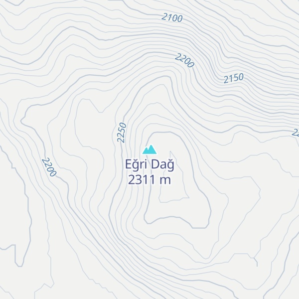 Map of Eğri Dağ