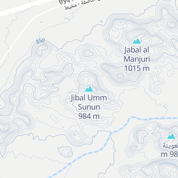 Map of Jibal Umm Sunun