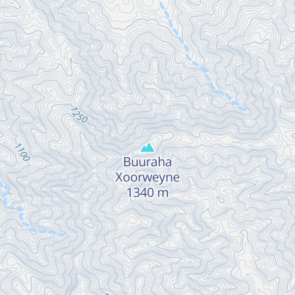 Map of Buuraha Xoorweyne