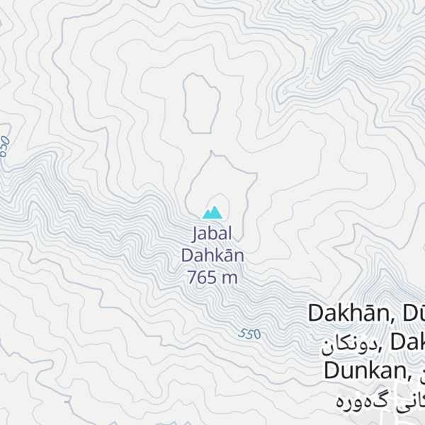 Map of Jabal Dahkān