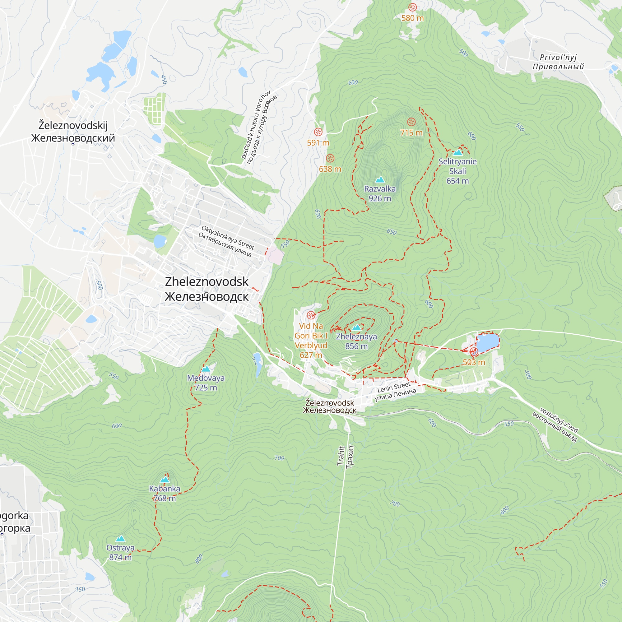 Sanatorii Gornii Vozduh map
