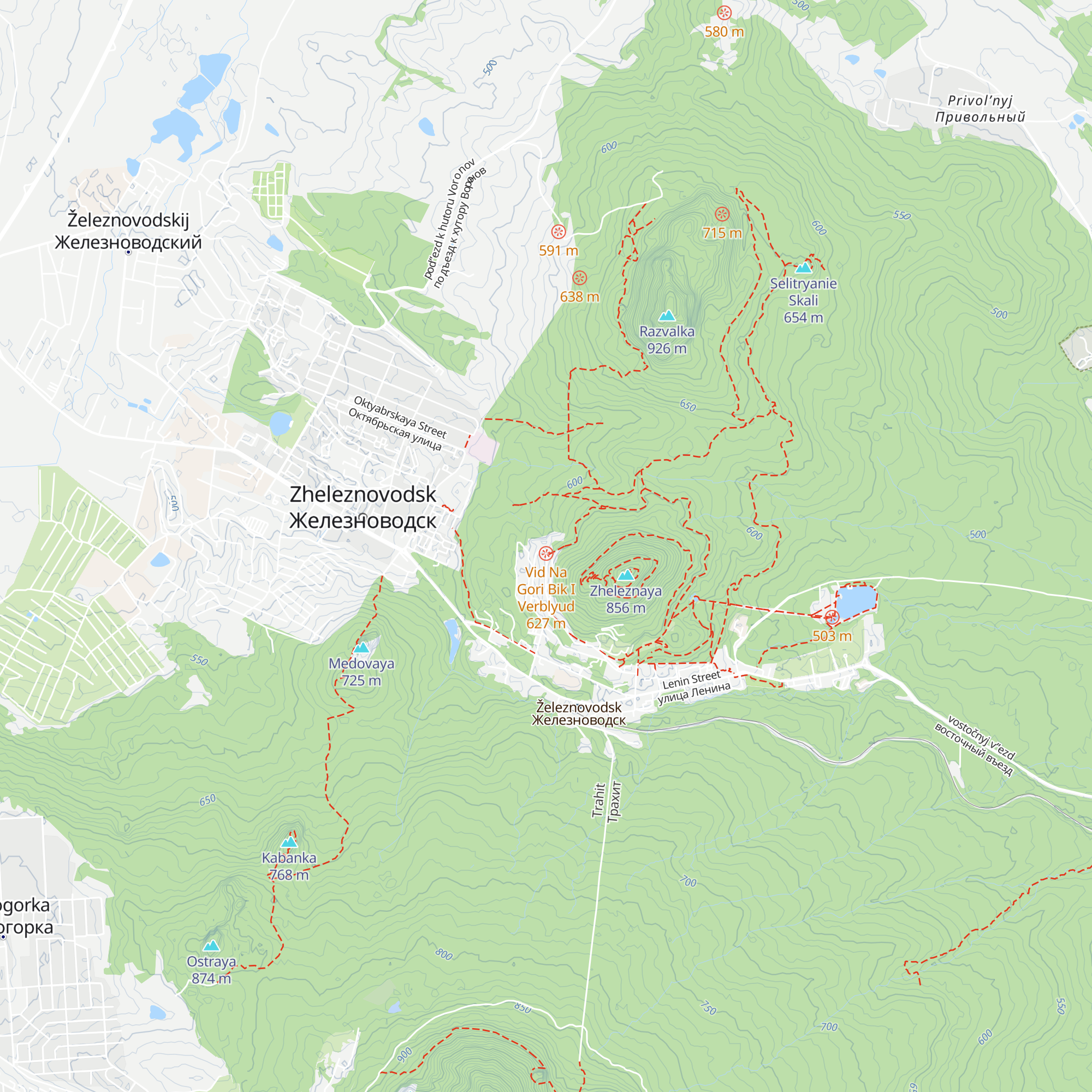 Sanatorii Gornii Vozduh map