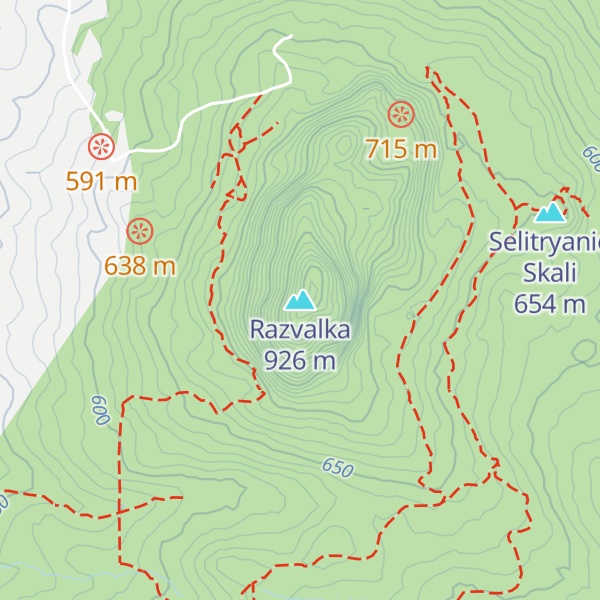 Map of Razvalka