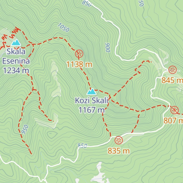 Map of Kozi Skali