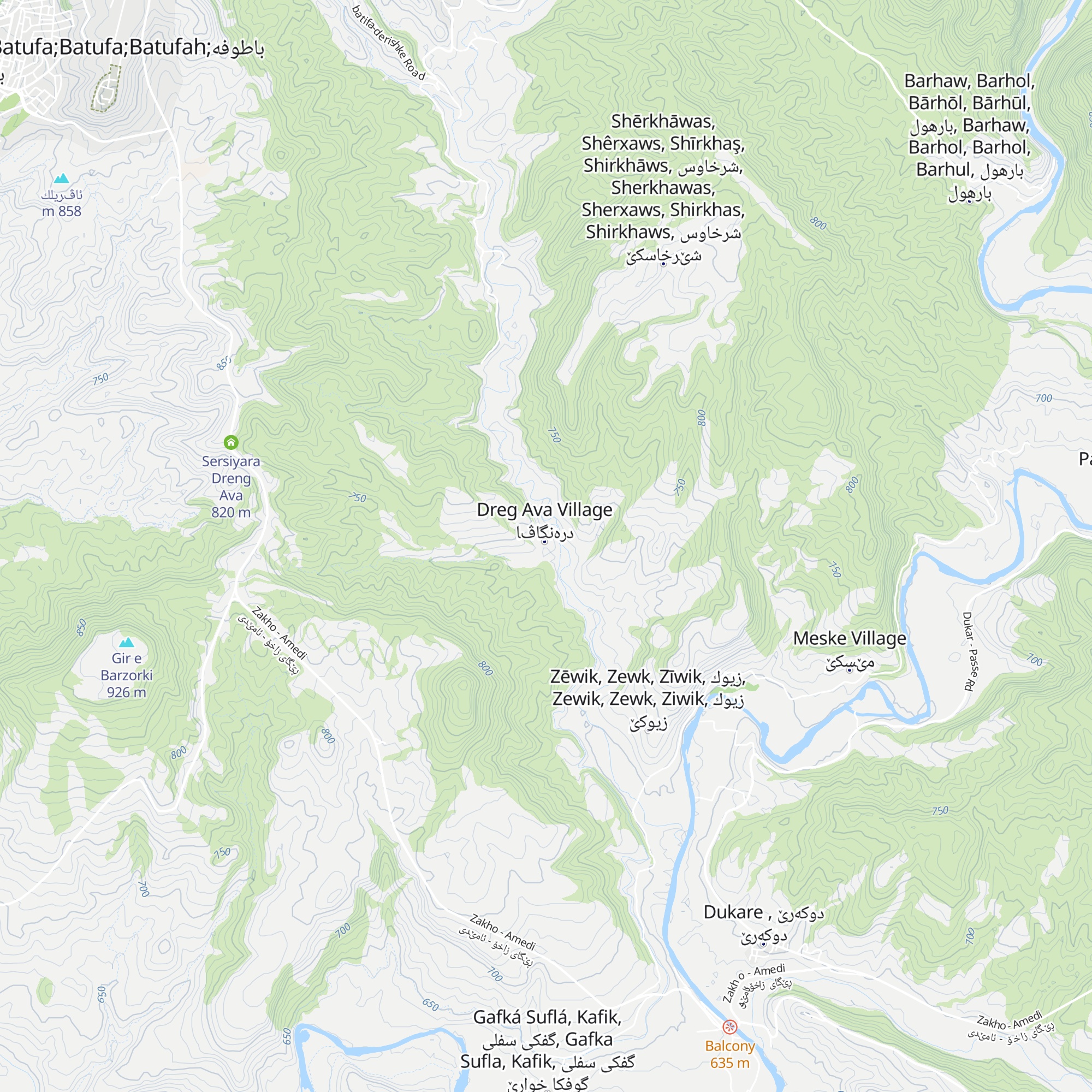 Dreng Ava Village map