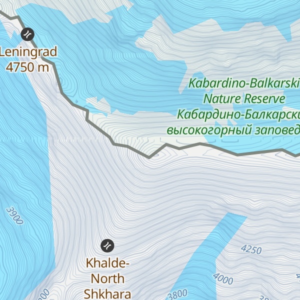 Map of West Shkhara
