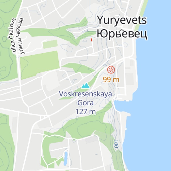 Map of Voskresenskaya Gora