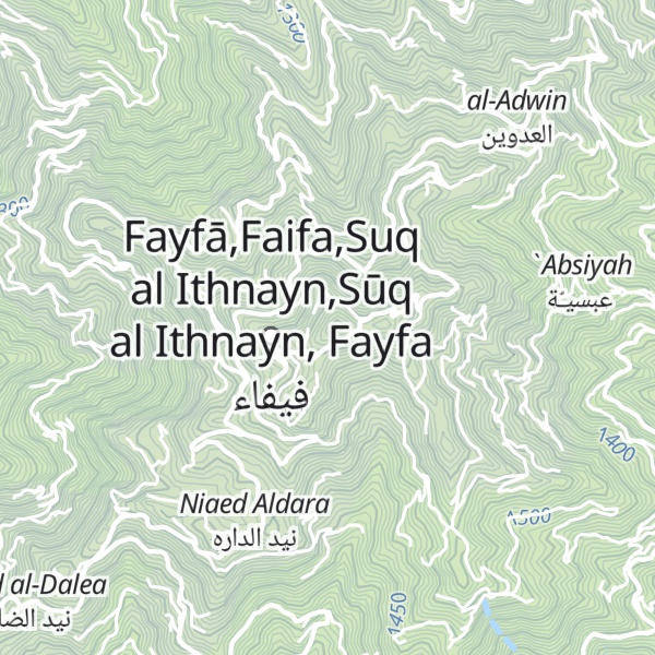 Map of Jabal Fayfa