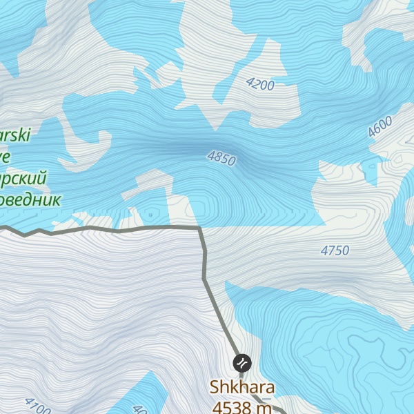 Map of Shkhara