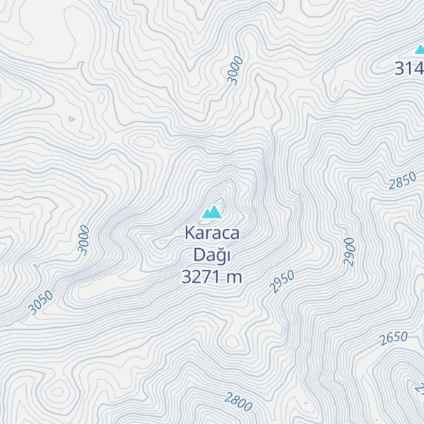 Map of Karaca Dağı