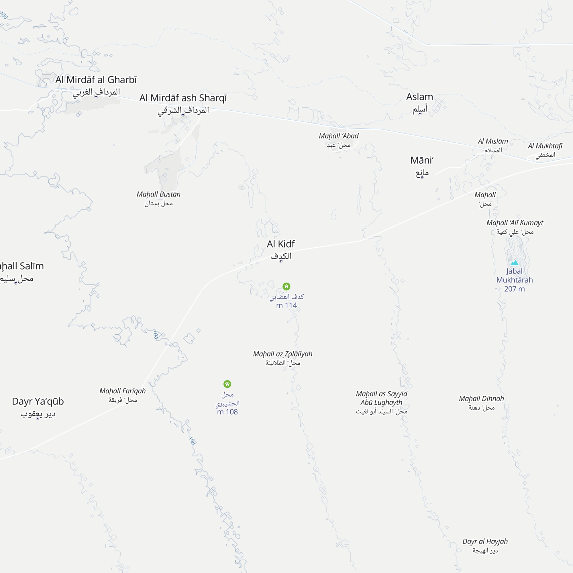 كدف العضابي map