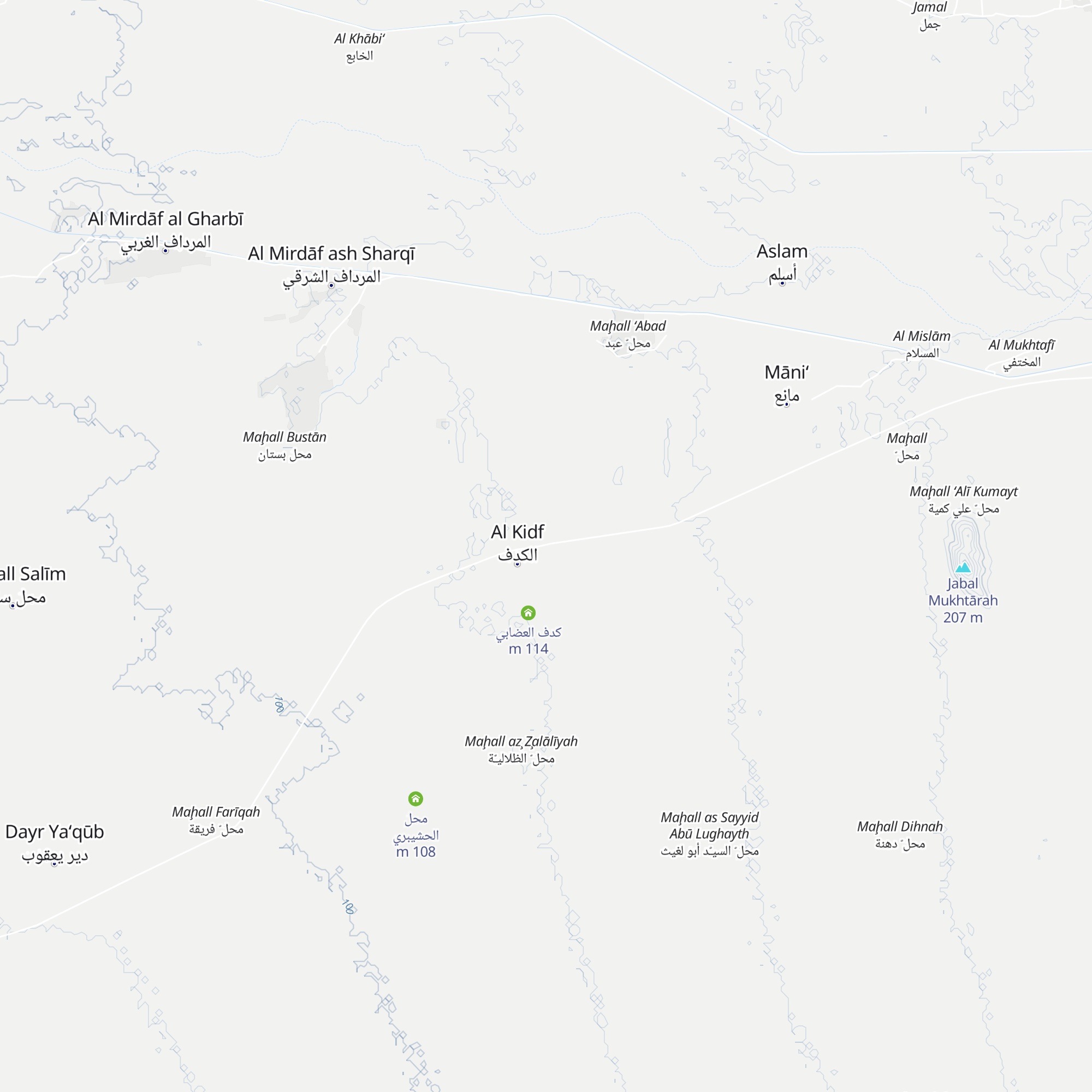 كدف العضابي map