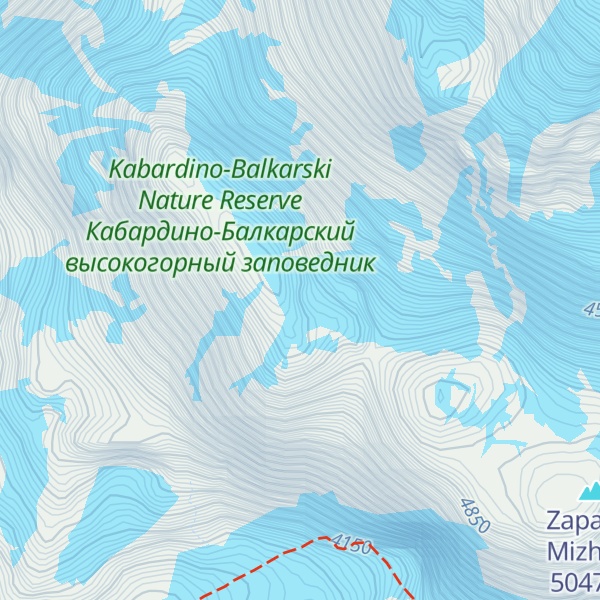 Map of Vostochnaya Dykhtau