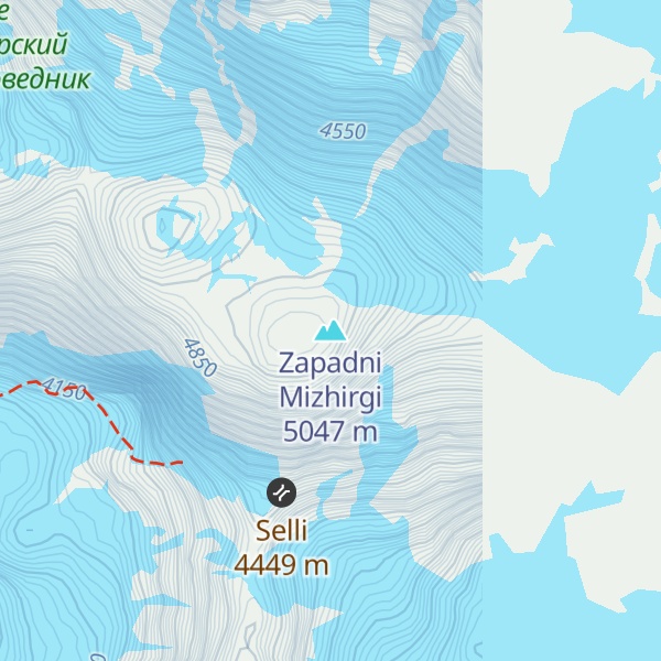 Map of Zapadni Mizhirgi