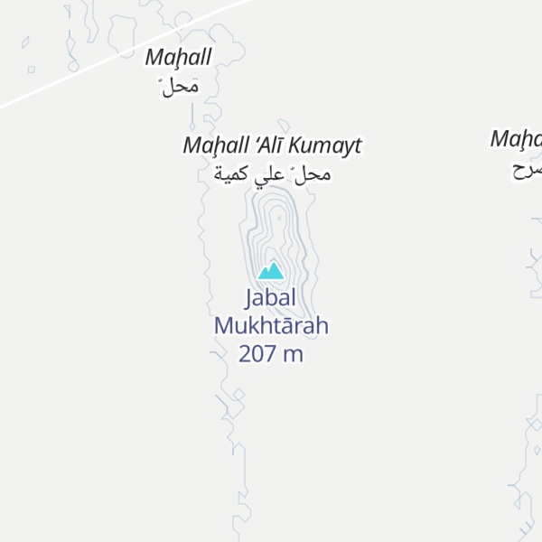 Map of Jabal Mukhtārah