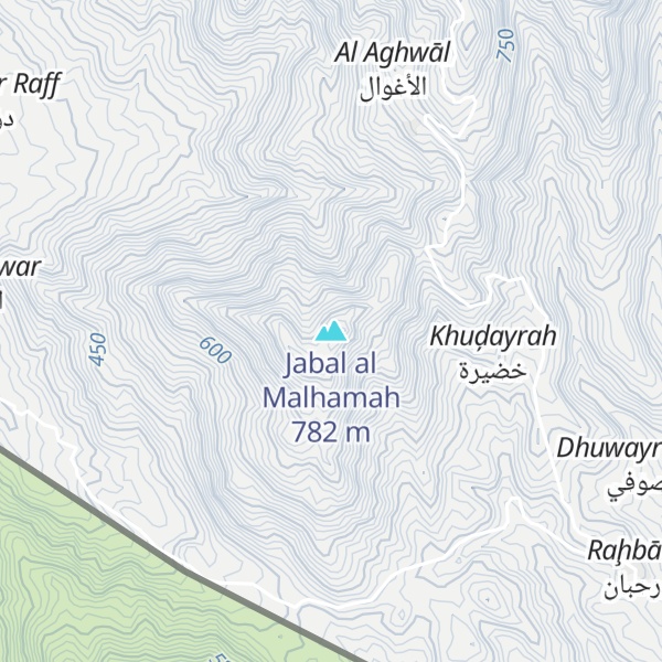 Map of Jabal al Malhamah