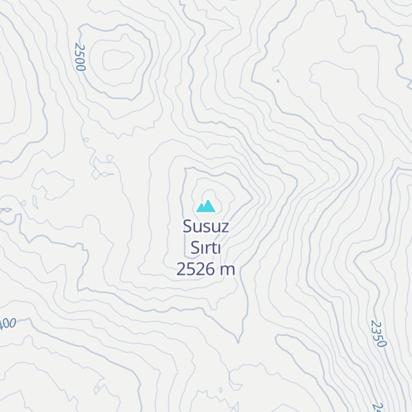 Map of Susuz Sırtı