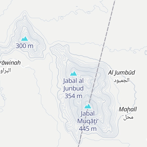 Map of Jabal al Junbud