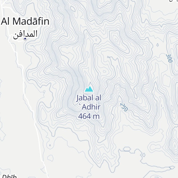 Map of Jabal al `Adhir