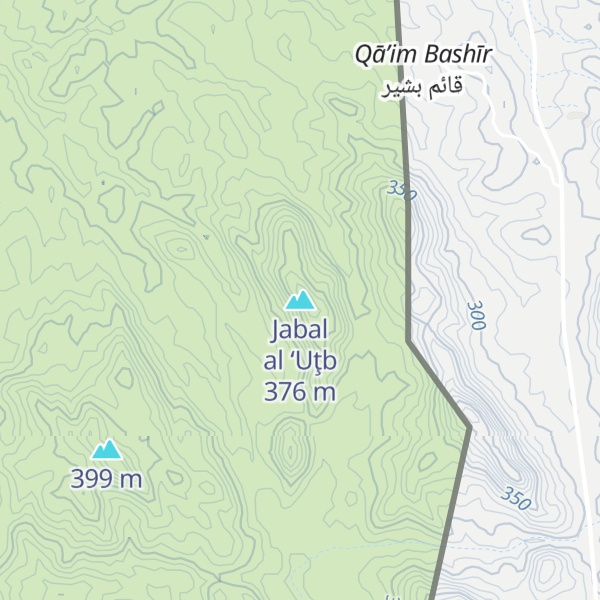 Map of Jabal al ‘Uţb