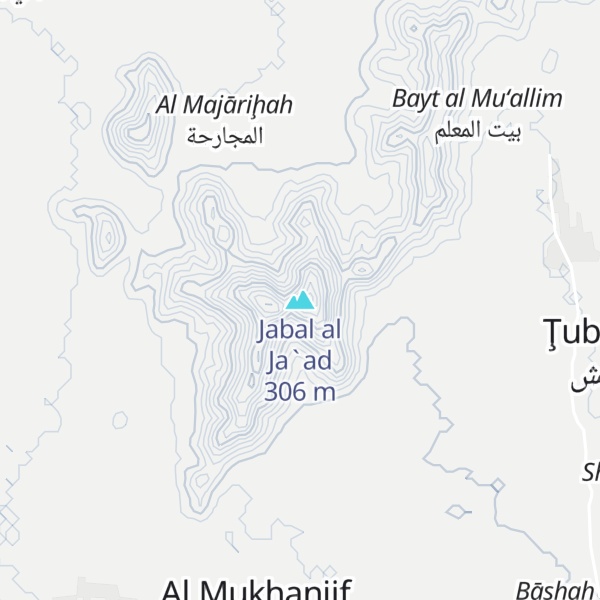 Map of Jabal al Ja`ad