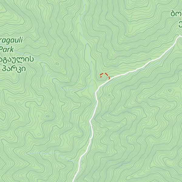 Map of Kvabiskhevi touristic shelter