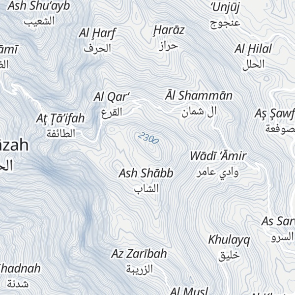 Map of Jabal al `Urr