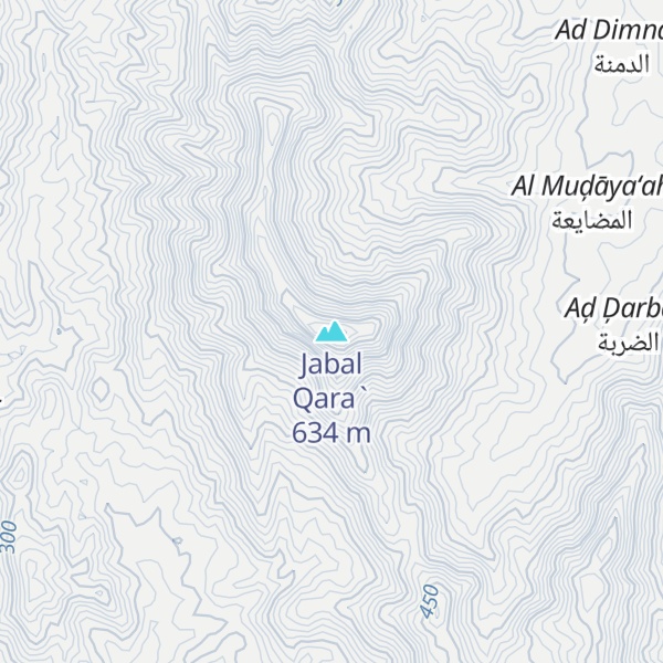Map of Jabal Qara`