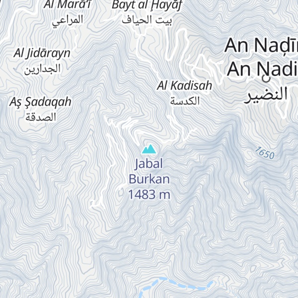 Map of Jabal Burkan