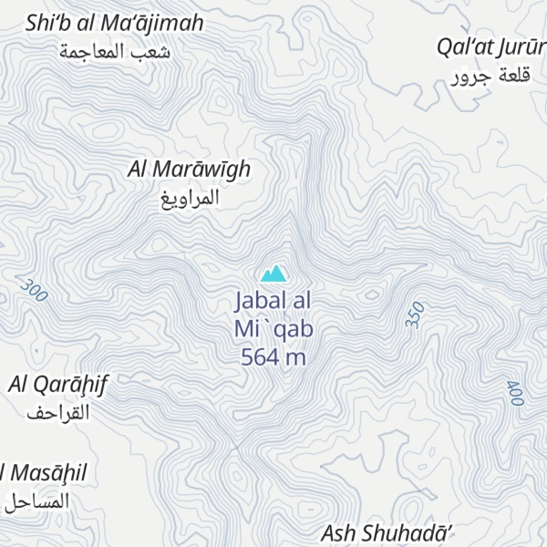 Map of Jabal al Mi`qab