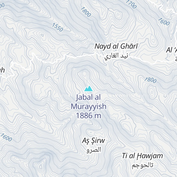 Map of Jabal al Murayyish