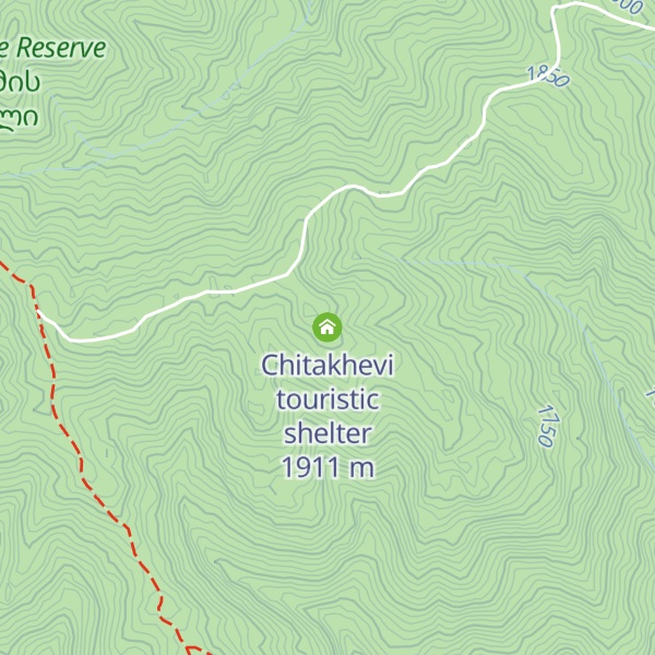 Map of Chitakhevi touristic shelter