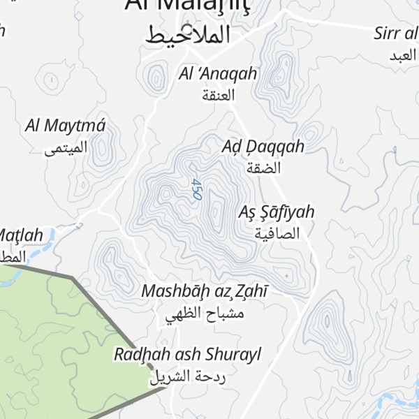Map of Jabal al Matlah