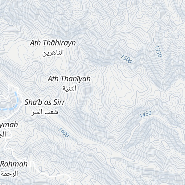 Map of Jabal ath Thaniyah