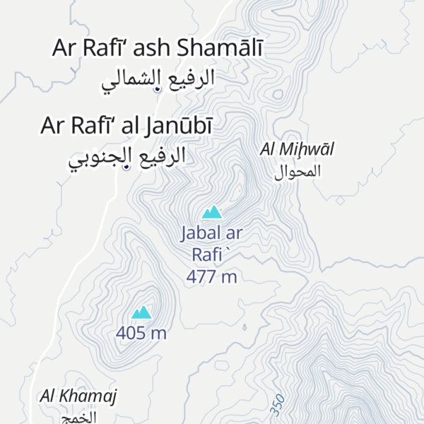 Map of Jabal ar Rafi`