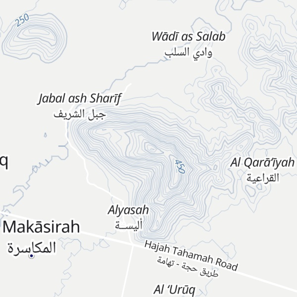 Map of Jabal al Bussah