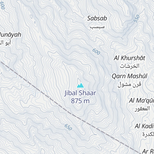 Map of Jibal Sha`ar