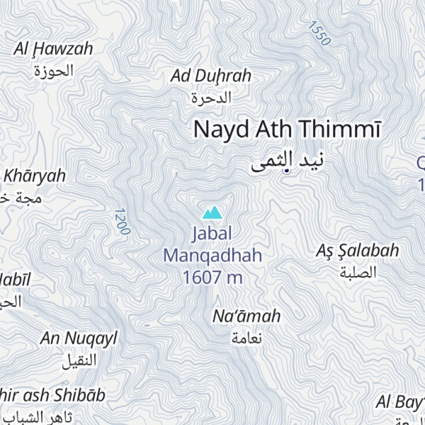 Map of Jabal Manqadhah