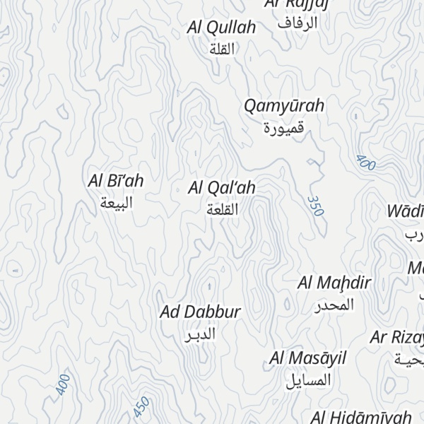 Map of Jabal al Qal`ah