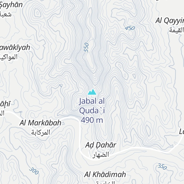 Map of Jabal al Quda`i